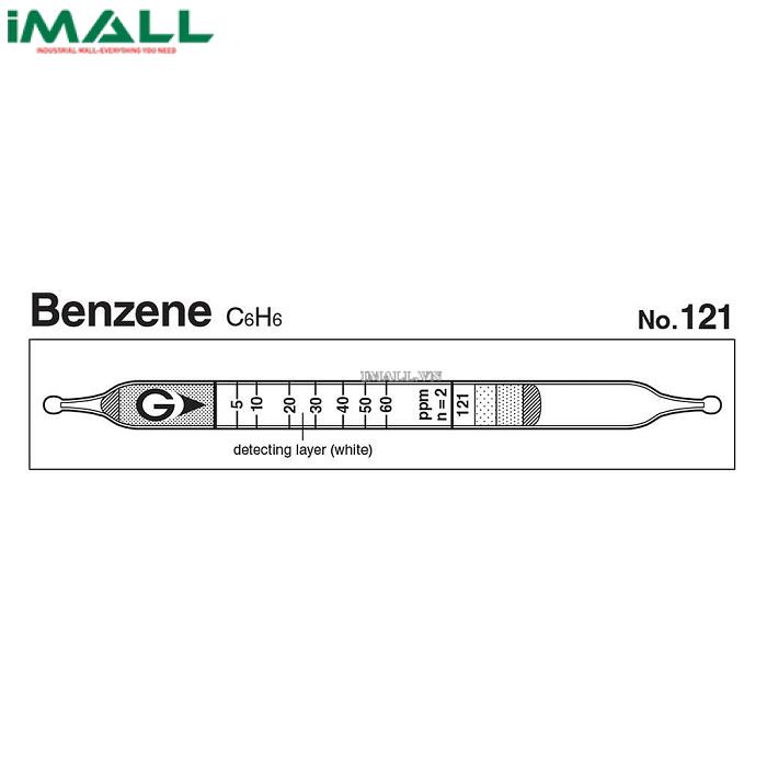 Ống dò đo nhanh Benzen C6H6 Gastec 121 (2,5 ~ 120 ppm)0