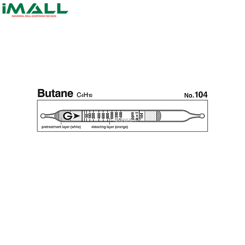 Ống dò đo nhanh Butan C4H10 Gastec 104 (25 ~ 1400 ppm)0