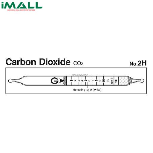 Ống dò đo nhanh Carbon dioxide CO2 Gastec 2H (0,5-20 ％)