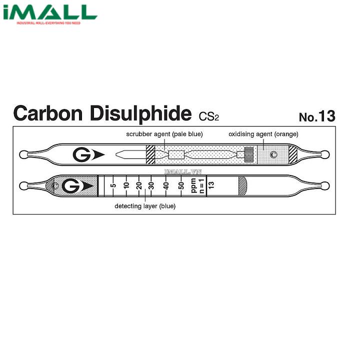 Ống dò đo nhanh Carbon disulphide CS2 Gastec 13 (0,63 ~ 100ppm)0
