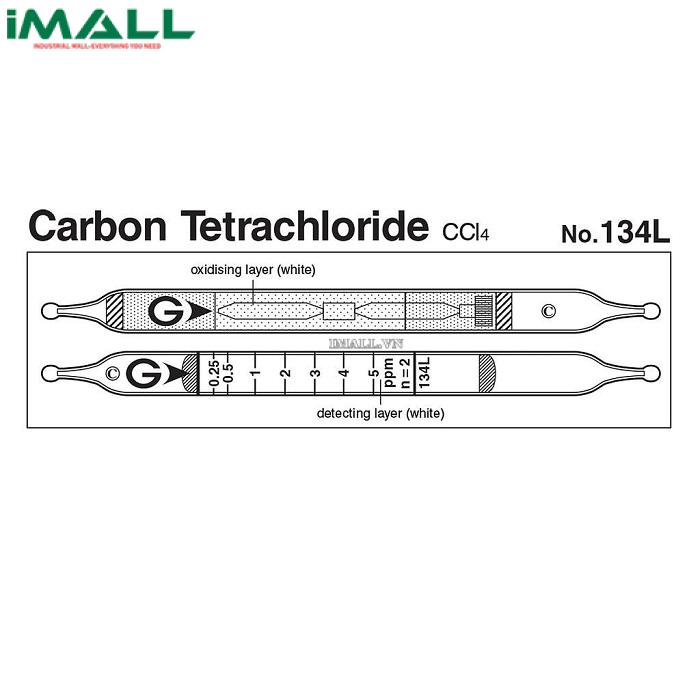 Ống dò đo nhanh Carbon tetrachloride CCl4 Gastec 134L (0,25 ~ 11ppm)0