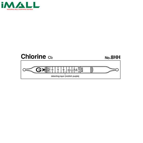 Ống dò đo nhanh Chlorine Cl2 Gastec 8HH (0,25 ~ 10%)