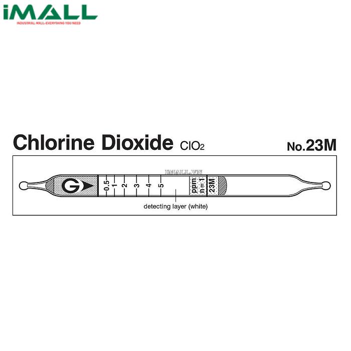 Ống dò đo nhanh Chlorine dioxide ClO2 Gastec 23M (0,1 ~ 10ppm)0