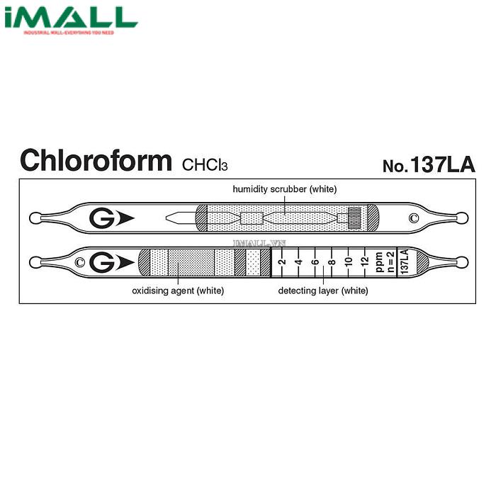 Ống dò đo nhanh Chloroform CHCl3 Gastec 137LA (0,5 ~ 30ppm)0