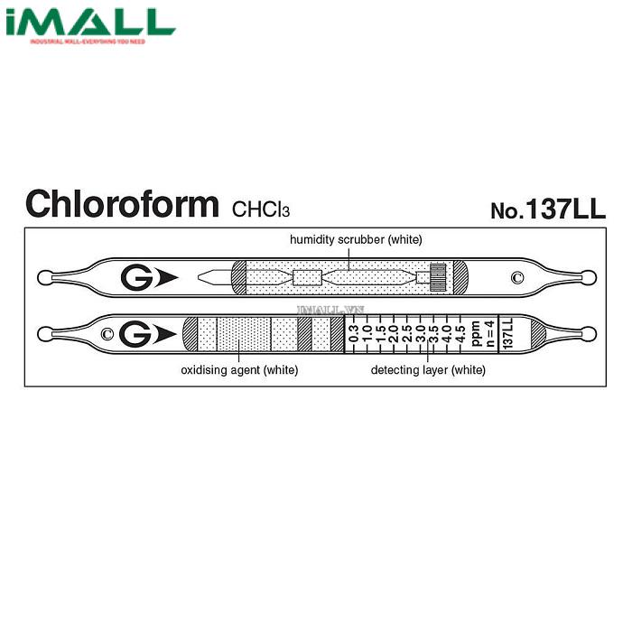 Ống dò đo nhanh Chloroform CHCl3 Gastec 137LL (0,3 ~ 4,5 ppm)0