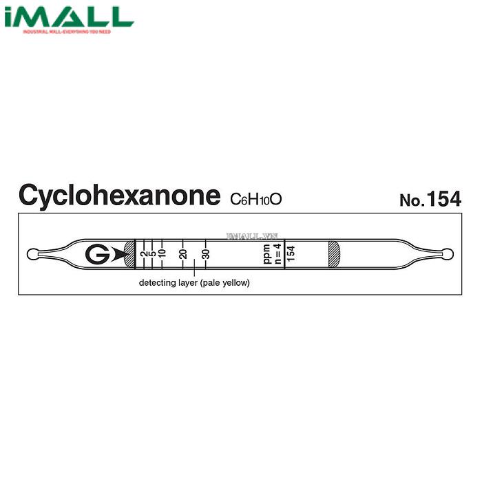 Ống dò đo nhanh Cyclohexanone Gastec 154 (C6H10O 154 (2 ~ 75ppm))