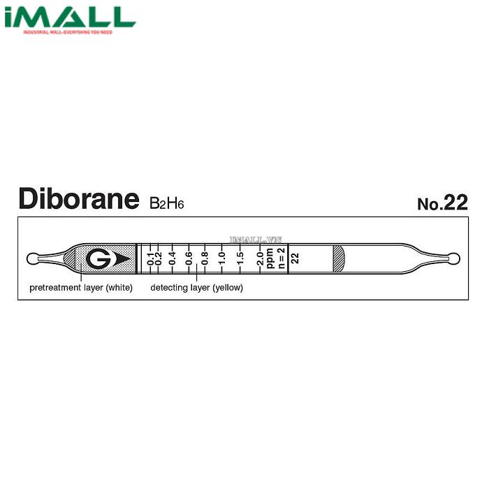 Ống dò đo nhanh Diborane B2H6 Gastec 22 (0,02 ~ 5ppm)0