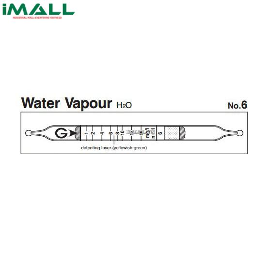 Ống dò đo nhanh Hơi nước H2O Gastec 6 (0,5 ~ 32mg / l)