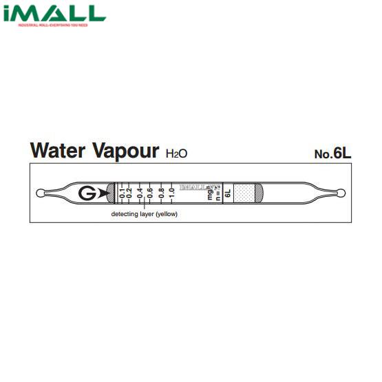 Ống dò đo nhanh Hơi nước H2O Gastec 6L (0,05 ~ 2mg / l)0