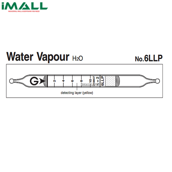 Ống dò đo nhanh hơi nước H2O Gastec 6LLP (2 ~ 10 LB / MMCF)