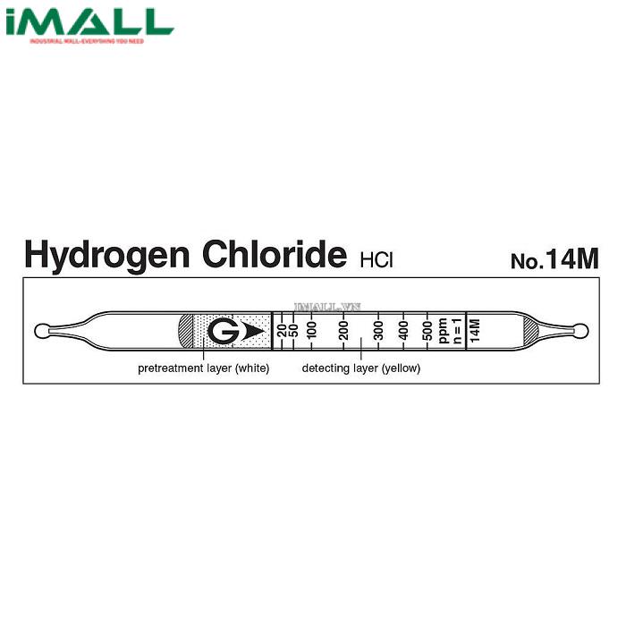 Ống dò đo nhanh Hydrogen clorua HCl Gastec 14M (10-1000ppm)0