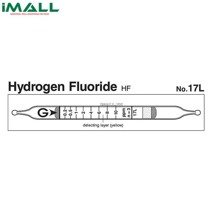 Ống dò đo nhanh Hydrogen Fluoride HF Gastec 17L (0,09 ~ 72ppm)0