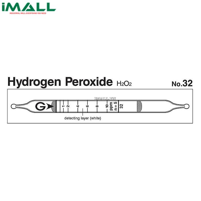 Ống dò đo nhanh Hydrogen peroxide H2O2 Gastec 32 (0,5 ~ 10 ppm)0