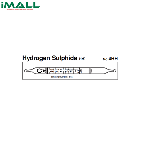 Ống dò đo nhanh Hydrogen sulphide H2S Gastec 4HH (0,1 ~ 4,0%)