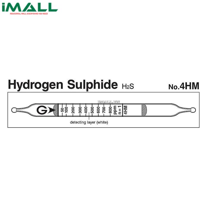 Ống dò đo nhanh Hydrogen sulphide H2S Gastec 4HM (25-1600ppm)0