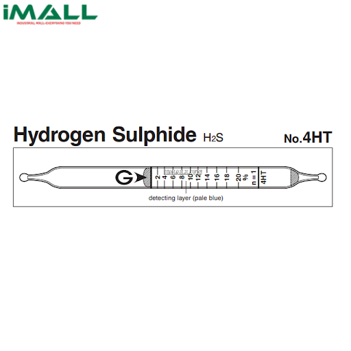 Ống dò đo nhanh Hydrogen sulphide H2S Gastec 4HT (1 ~ 40%)