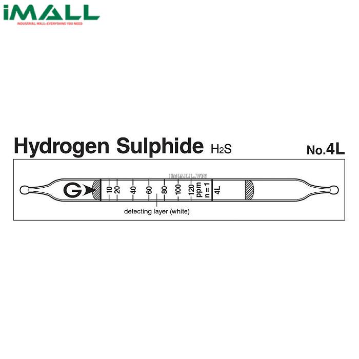 Ống dò đo nhanh Hydrogen sulphide H2S Gastec 4L (1-240ppm)0