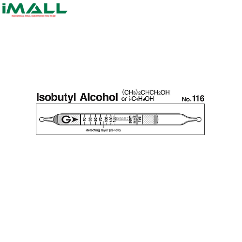 Ống dò đo nhanh Isobutyl alcohol (CH3) 2CHCH2OH Gastec 116 (4 ~ 150ppm)0