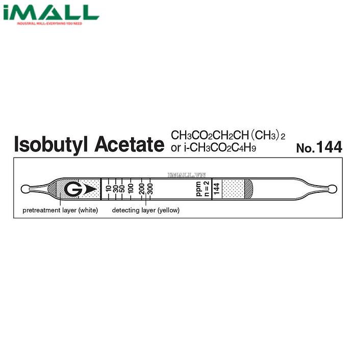 Ống dò đo nhanh Isobutyl axetat CH3CO2CH2CH (CH3) 2 Gastec 144 (10 ~ 300 ppm)