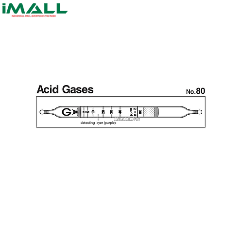 Ống dò đo nhanh Khí axit Gastec 80 (1 ~ 80 ppm)