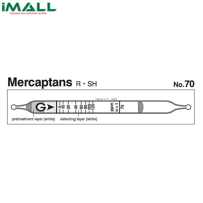 Ống dò đo nhanh Mercaptans R-SH Gastec 70 (0,5-120ppm)0