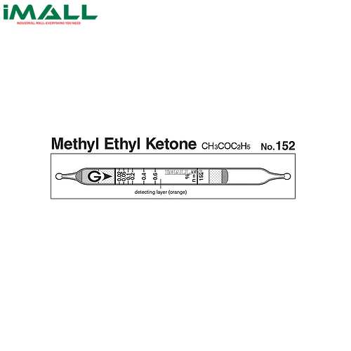Ống dò đo nhanh Methyl ethyl ketone CH3COC2H5 Gastec 152 (0,02 ~ 0,6%)