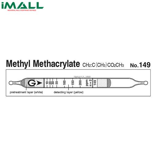 Ống dò đo nhanh Methyl metacrylate CH2: C (CH3) CO2CH3 Gastec 149 (10 ~ 500ppm)0