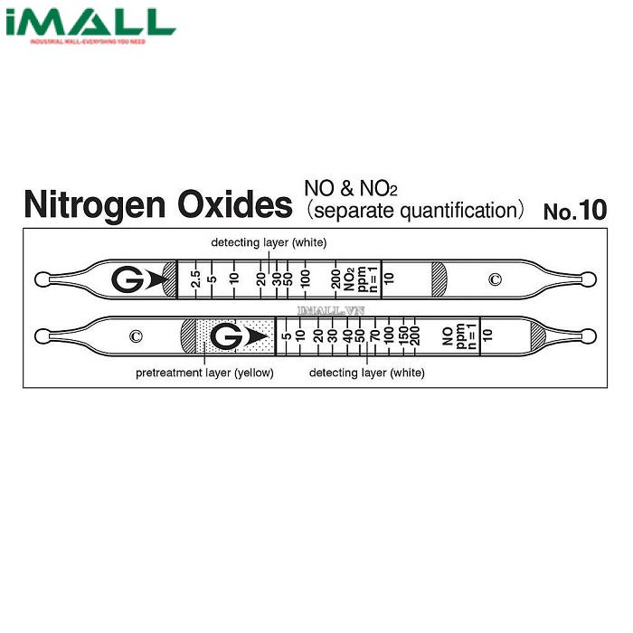 Ống dò đo nhanh Ôxit nitơ NO & NO2 Gastec 10 (2,5-200ppm)0