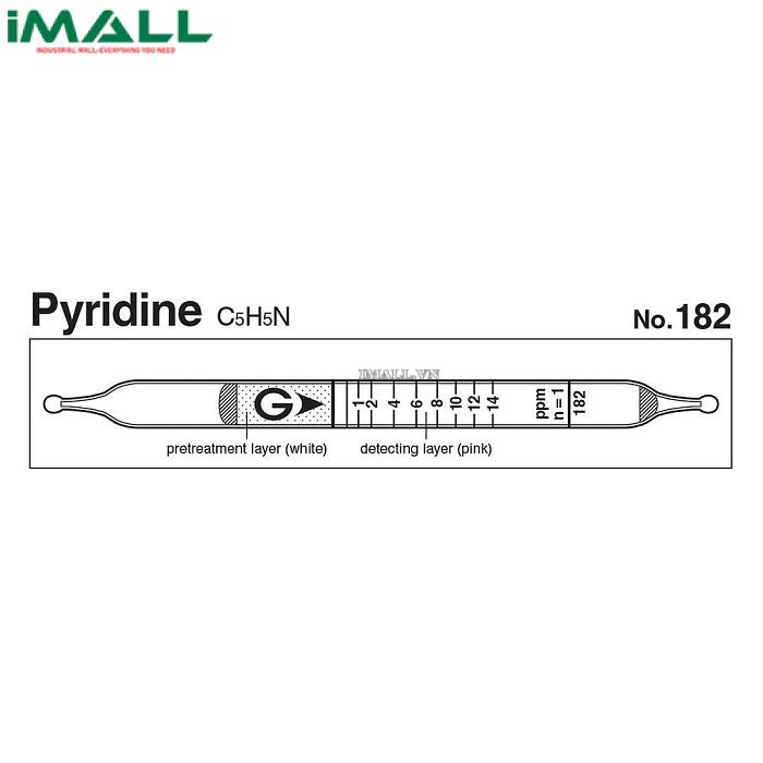 Ống dò đo nhanh Pyridine C5H5N Gastec 182 (0,2 ~ 35ppm)