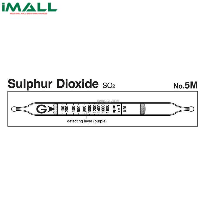 Ống dò đo nhanh Sulfur dioxide SO2 Gastec 5M (20 ~ 3600ppm)