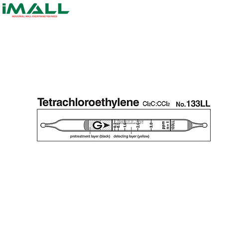 Ống dò đo nhanh Tetrachloroethylene Cl2C ： CCl2 Gastec 133LL (0,1 ~ 9,0 ppm)