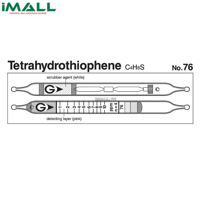 Ống dò đo nhanh Tetrahydrothiophene C4H8S Gastec 76 (1 ~ 10 ppm)0