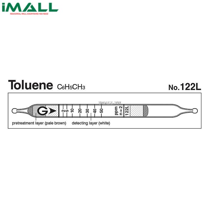 Ống dò đo nhanh Toluene C6H5CH3 Gastec 122L (1 ~ 100ppm)