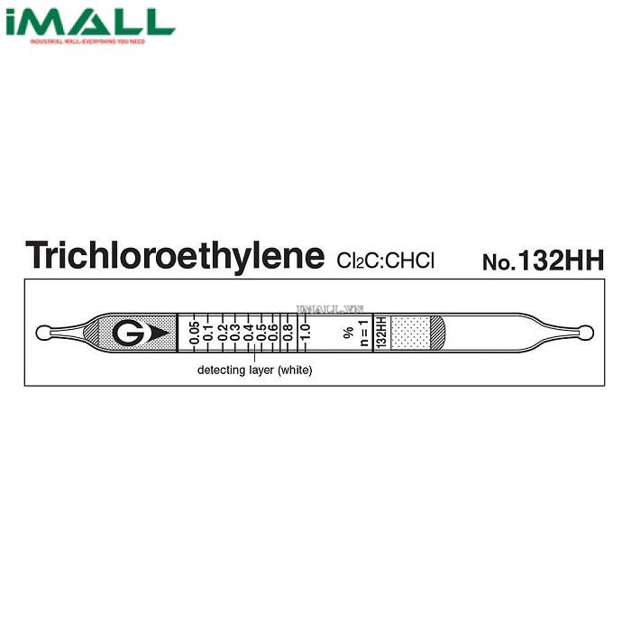 Ống dò đo nhanh Trichloroethylene Cl2C: CHCl Gastec 132HH (0,05 ~ 2,5%)