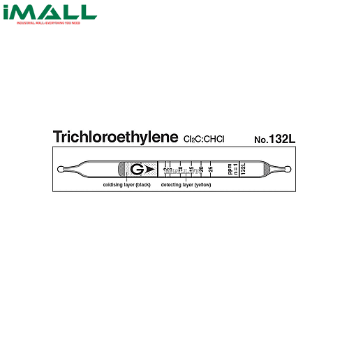 Ống dò đo nhanh Trichloroethylene Cl2C: CHCl Gastec 132L (1 ~ 70ppm)