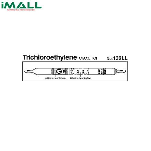 Ống dò đo nhanh Trichloroethylene Cl2C: CHCl Gastec 132LL (0,125 ~ 8,8 ppm)