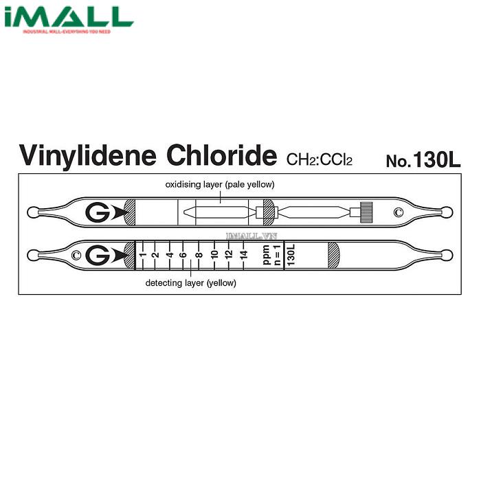 Ống dò đo nhanh Vinylidene clorua CH2: CCl2 Gastec 130L (0,4 ~ 40,6 ppm)
