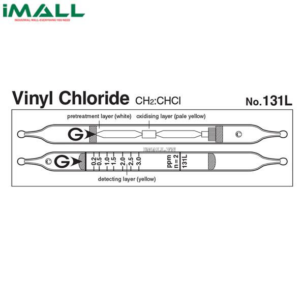 Ống dò đo nhanh Vinylidene clorua CH2: CCl2 Gastec 131L (0,1-6,6ppm)