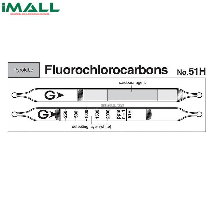 Ống dò Khí Fluorochlorocarbons Gastec 51H (125 ~ 3000ppm)