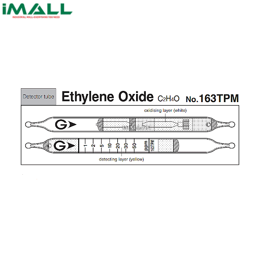 Ống dò Khí hoặc hơi Ethylene oxide C2H4O Gastec 163TPM (1-50 ppm)