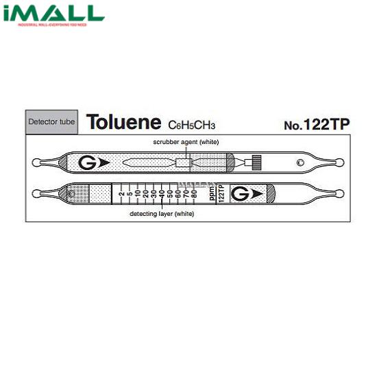 Ống dò Khí hoặc hơi Toluen C6H5CH3 Gastec 122TP (2 - 80 ppm)