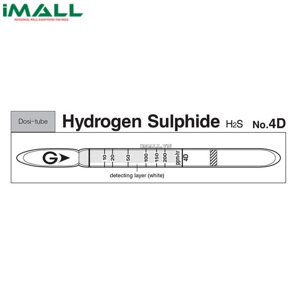 Ống Dosl thụ động Hydrogen sulphide H2S Gastec 4D (0,2 ~ 200 ppm)0