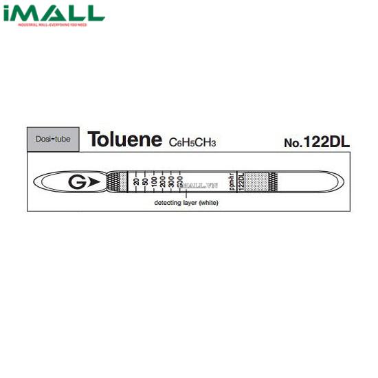 Ống hút thuốc thụ động Toluene C6H5CH3 Gastec 122DL (2 ~ 500 ppm)0
