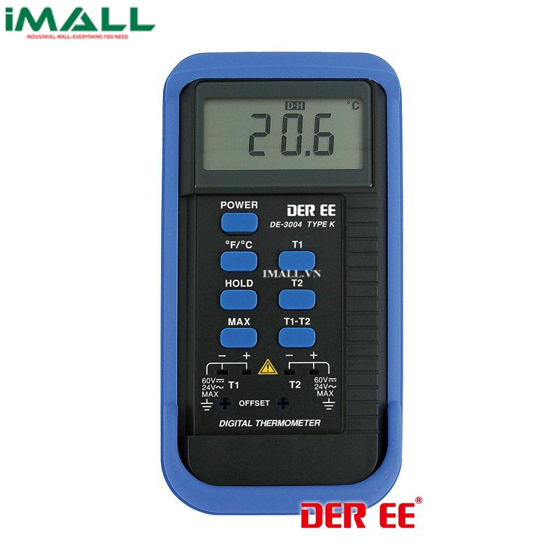 Máy đo nhiệt độ 2 kênh tiếp xúc kiểu K DER EE DE-3004 (-50°C~1300°C)0