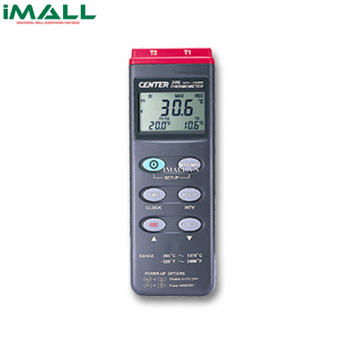 Máy đo nhiệt độ Center 306 ( Ghi dữ liệu, 2 kênh loại K)0