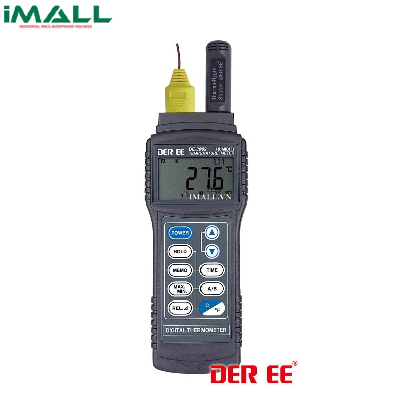 Máy đo nhiệt độ kiểu K, độ ẩm DER EE DE-3009