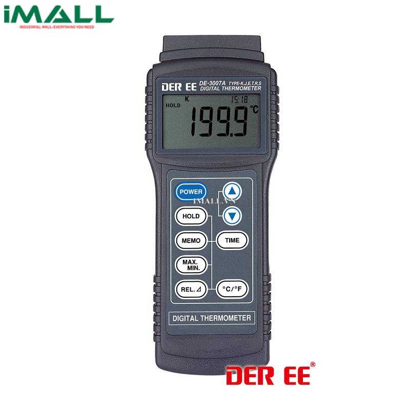 Máy đo nhiệt độ tiếp xúc (kiểu K/J/E/T/R/S) DER EE DE-3007A