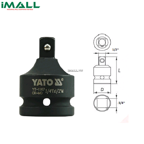 Đầu chuyển tuýp hệ inch Yato YT-1167 (3/4"-1/2")0