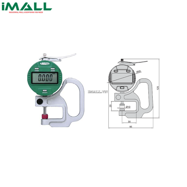 Đồng hồ đo độ dày vật liệu điện tử INSIZE 2871-10 (0-10mm/0.01mm)