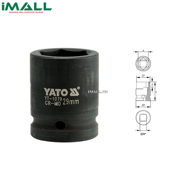 Khẩu mở ốc cho súng Yato YT-1079 (3/4", 29mm)0